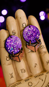 PREORDER Soothsayer's Glitter Crystal Ball Earrings