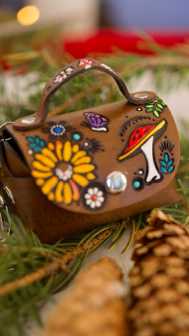 Toadstool Mini Purse Key Chain