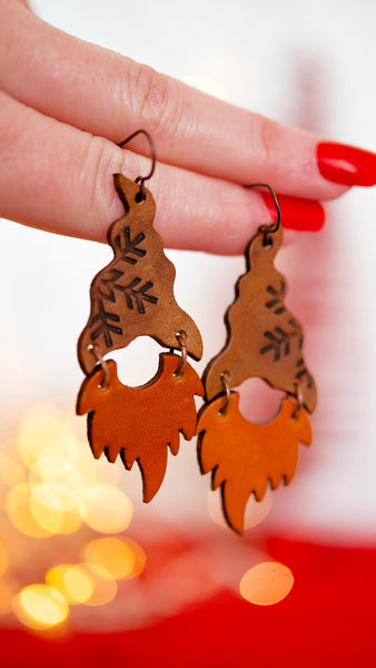 Rustic Winter Highland Gnome Earrings
