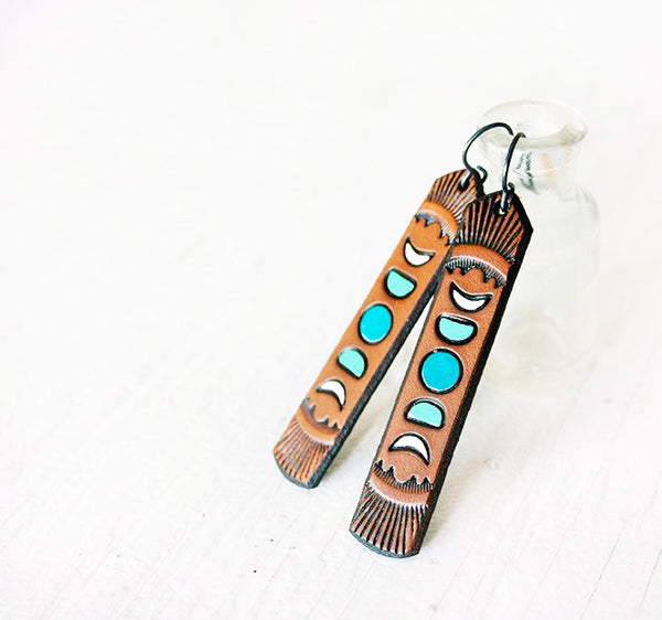 Moon Phase Earrings - Cool Tones