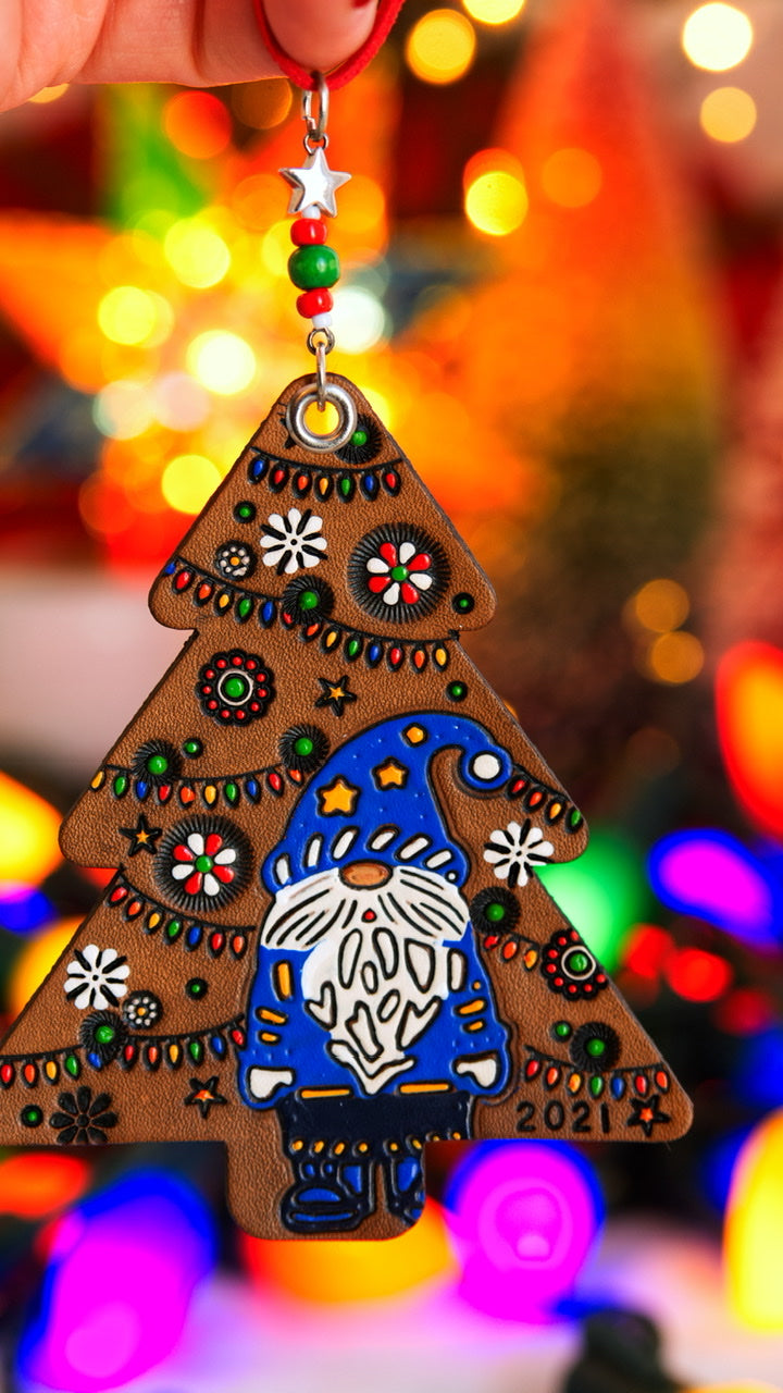 Santa Gnome Christmas Tree Ornament
