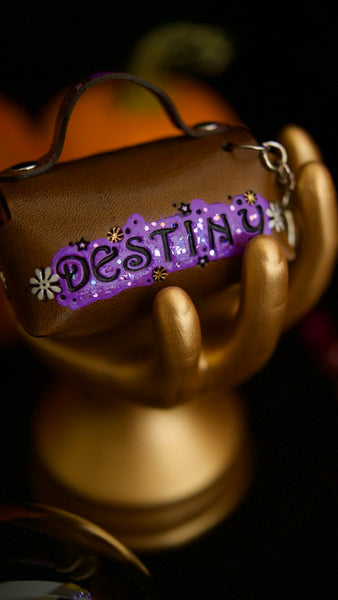 PREORDER Destiny Mini Purse Key Chain in Chocolate Brown
