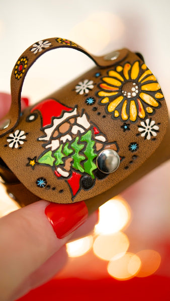 Christmas Tree Gnome Mini Purse Key Chain