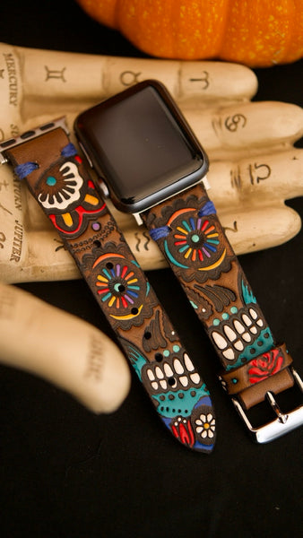 Sugar Skull Apple Watchband