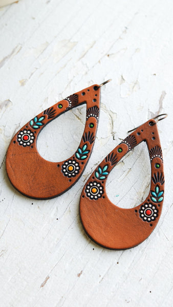 Wildflower Leather Earrings