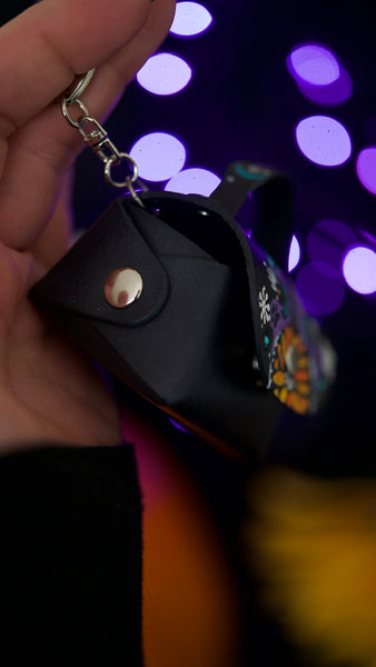 PREORDER Black Cat Sunflower Mini Purse Key Chain