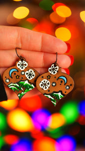 Winter in the Mountains - Teardrop Ornament Earrings