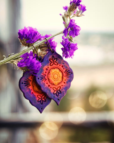 Mandala Ombre Earrings