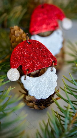 Sparkly Santa Earrings