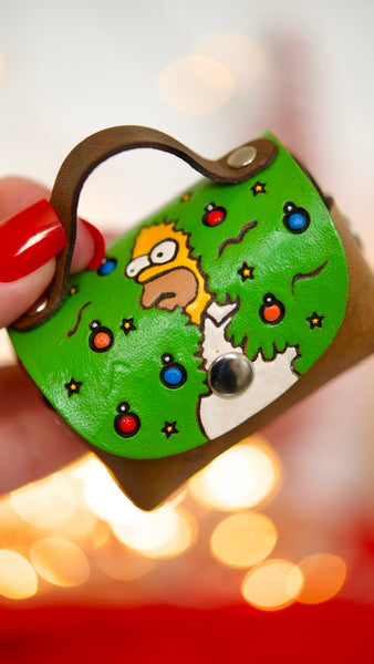 Creeping Christmas Homer Mini Purse Key Chain
