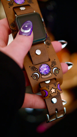 Destiny Crystal Ball Cuff Style Apple Watchband