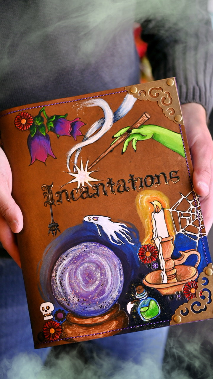 Phoebe - The Big Book of Incantations - Leather Book Cover