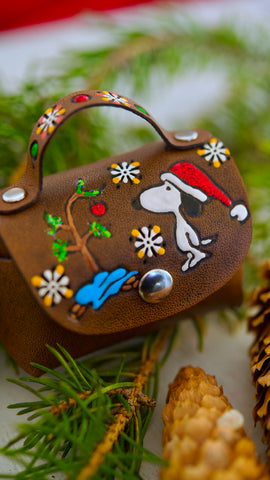 Snoopy Christmas Mini Purse Key Chain