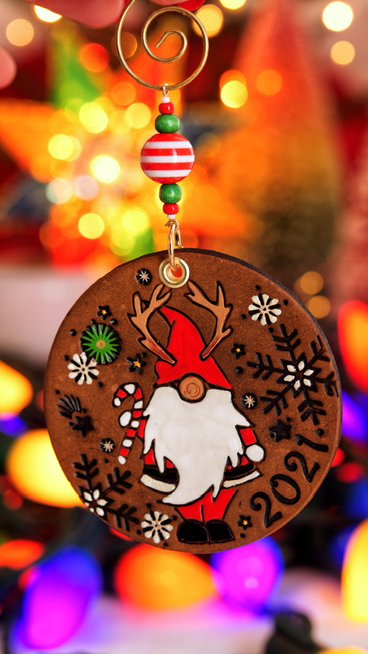 Lil’ Reindeer Santa Gnome Ornament