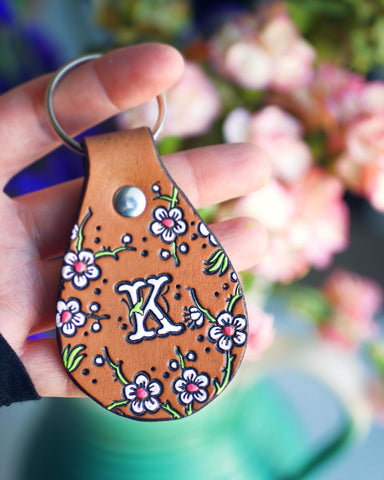 Cherry Blossom Custom Keychain