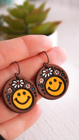 New! Petite Happy Face earrings