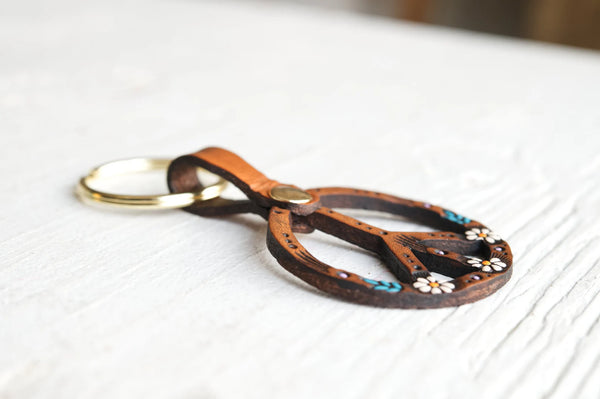 Classic Daisy Peace Keychain Fob