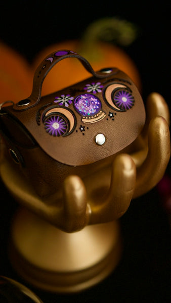 PREORDER Destiny Mini Purse Key Chain in Chocolate Brown