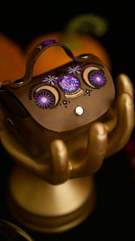 PREORDER Destiny Mini Purse Key Chain in Chocolate Brown