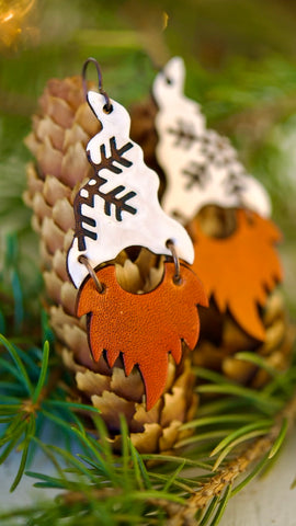 Snowy Highland Gnome Earrings