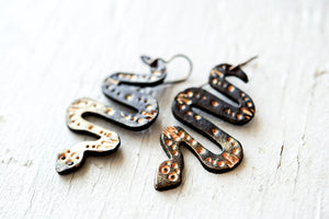 PREORDER Rose Gold Snake Earrings