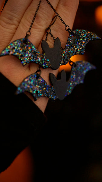PREORDER Stardust Bat Wing Earrings