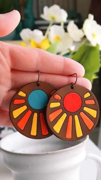 Turquoise Sonora Sun Earrings