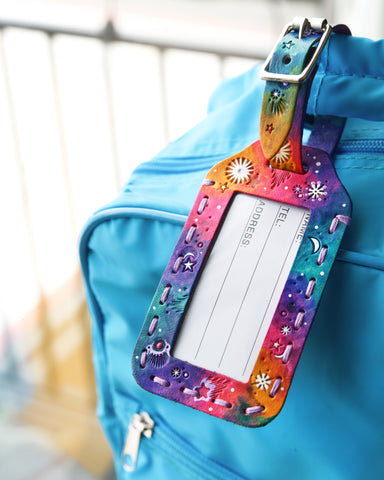 Galaxy Luggage Tag - Tie-Dye Colors