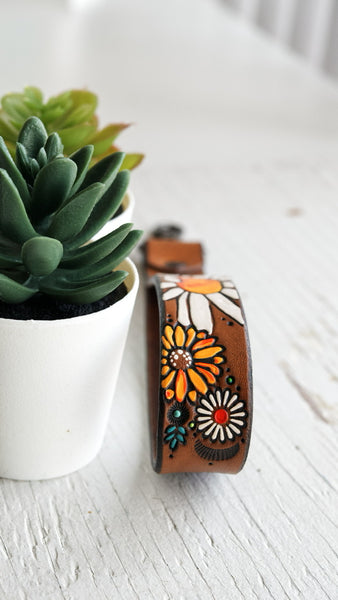 Peace and Florals Wristlet