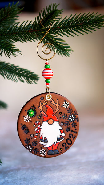 Lil’ Reindeer Santa Gnome Ornament